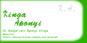 kinga aponyi business card